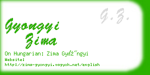 gyongyi zima business card